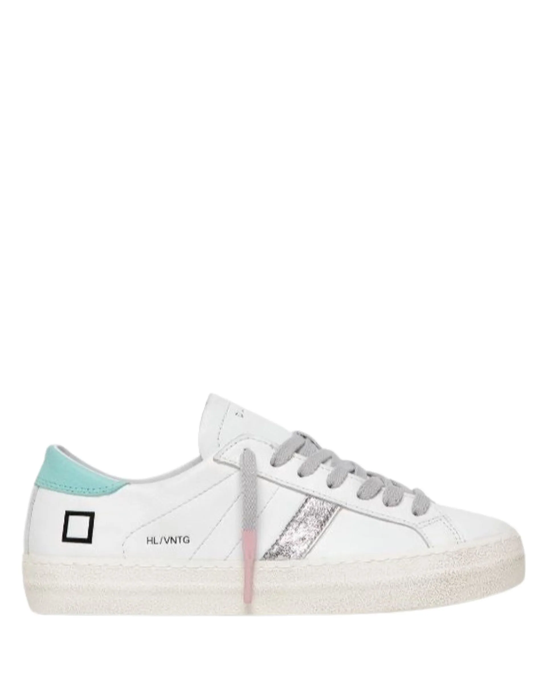 W Hill Low Tennis Vintage White/Green Leather