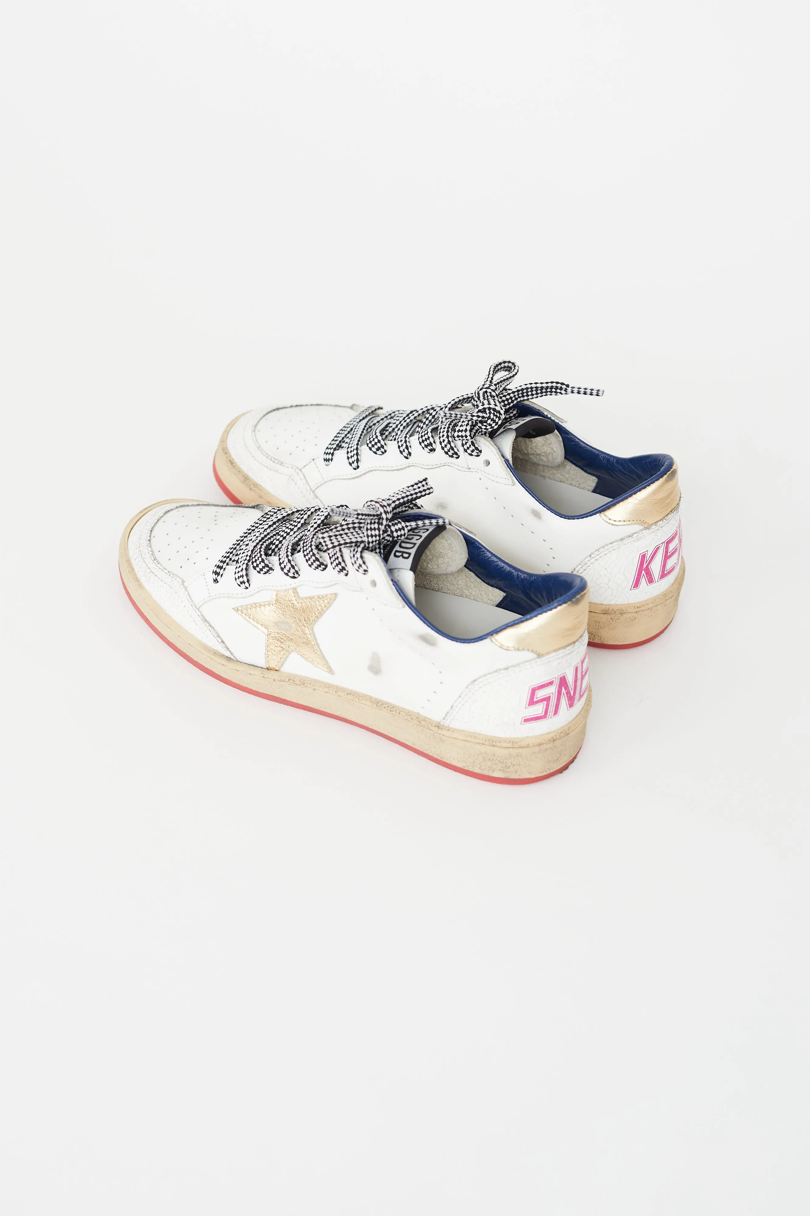 White Leather Ballstar Sneaker