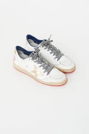 White Leather Ballstar Sneaker