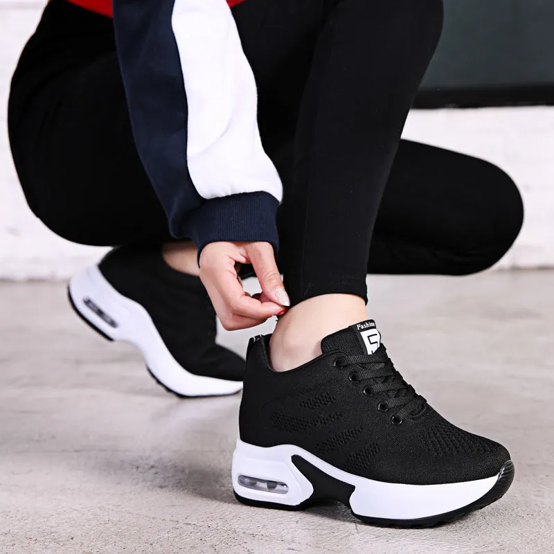 Women Casual Breathable Running Platform Sneakers Lightweight Tennis Shoes