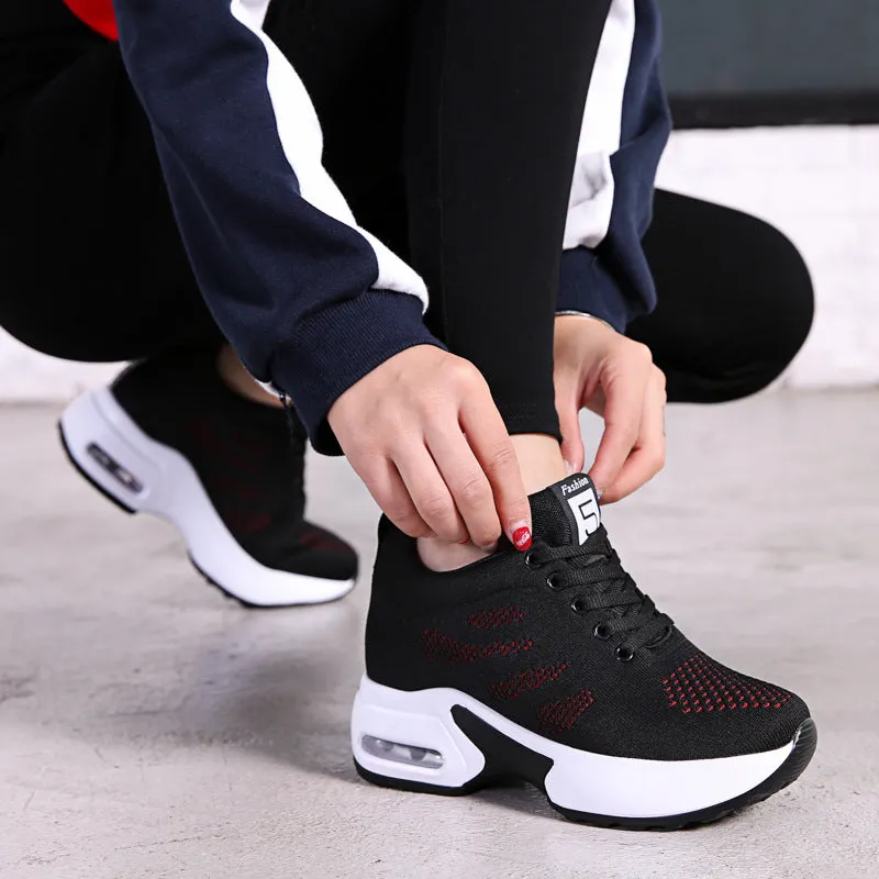 Women Casual Breathable Running Platform Sneakers Lightweight Tennis Shoes