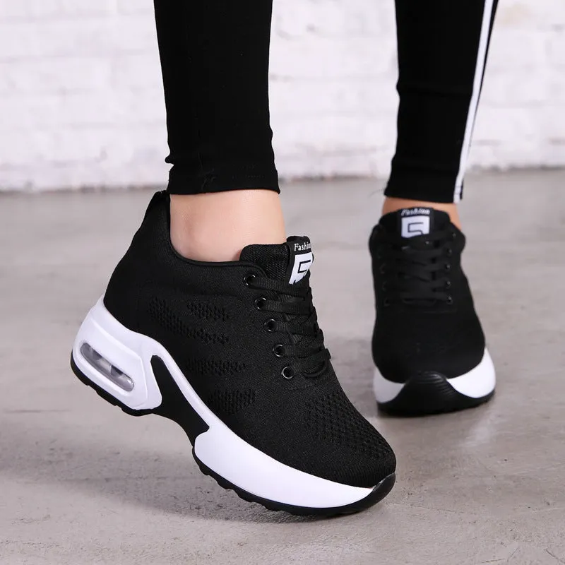 Women Casual Breathable Running Platform Sneakers Lightweight Tennis Shoes