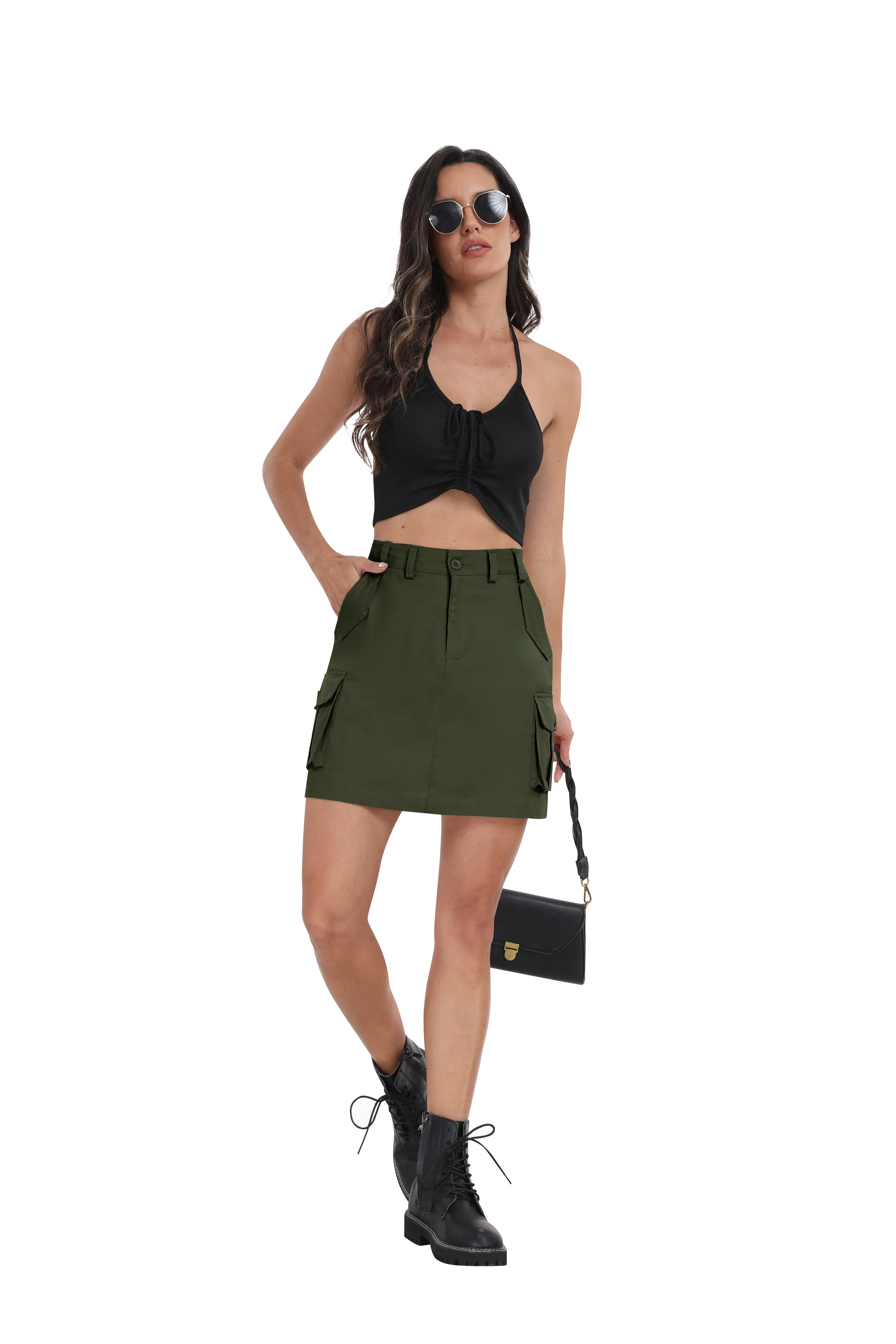 Women's casual summer cargo skirt