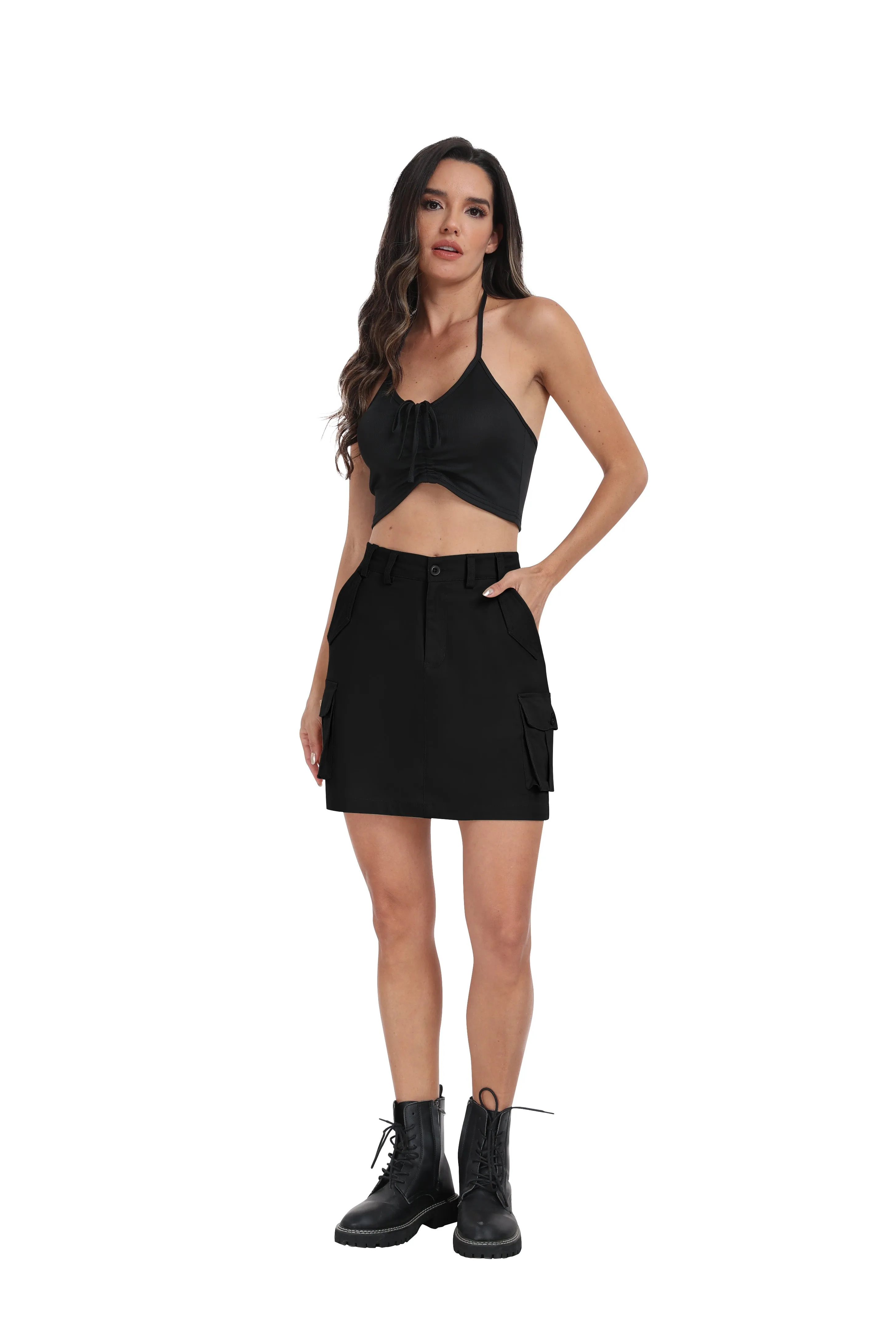 Women's casual summer cargo skirt