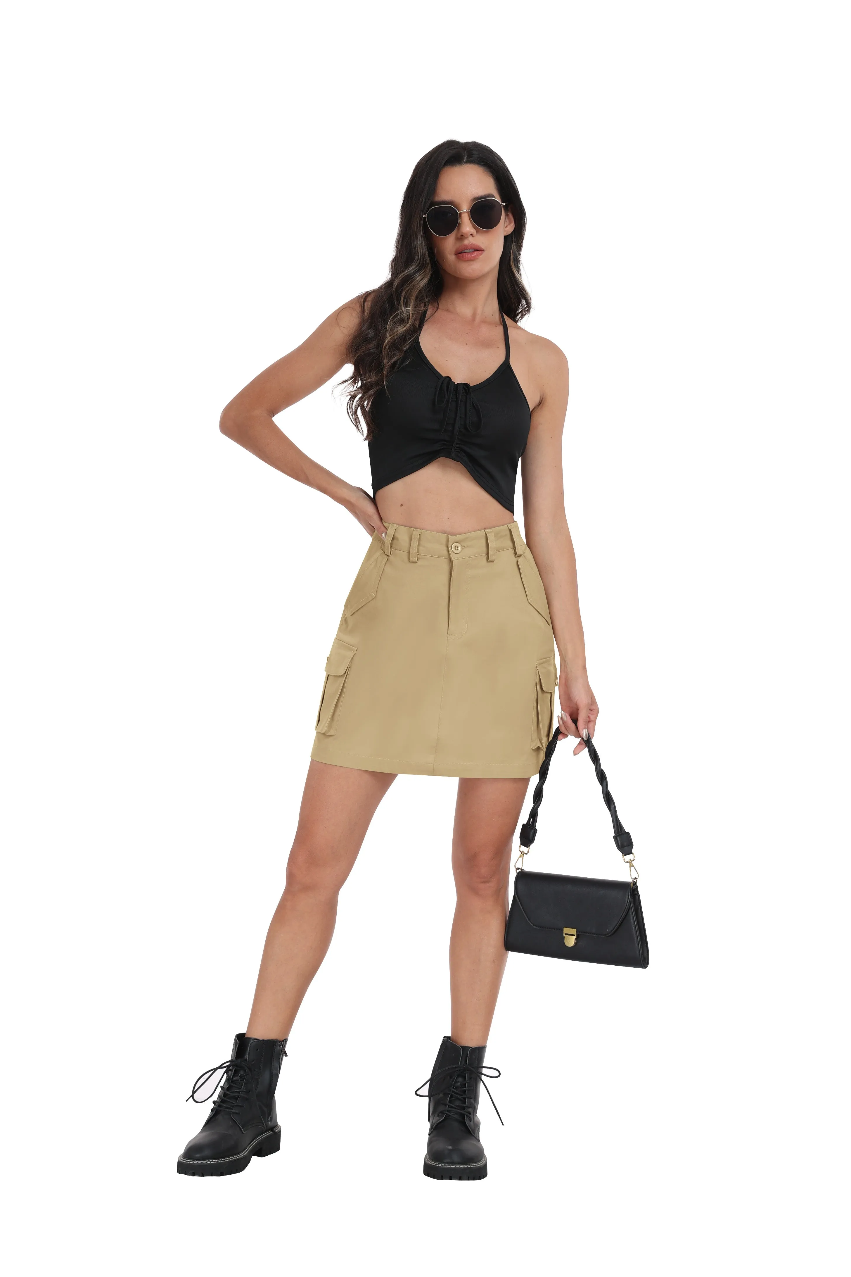 Women's casual summer cargo skirt