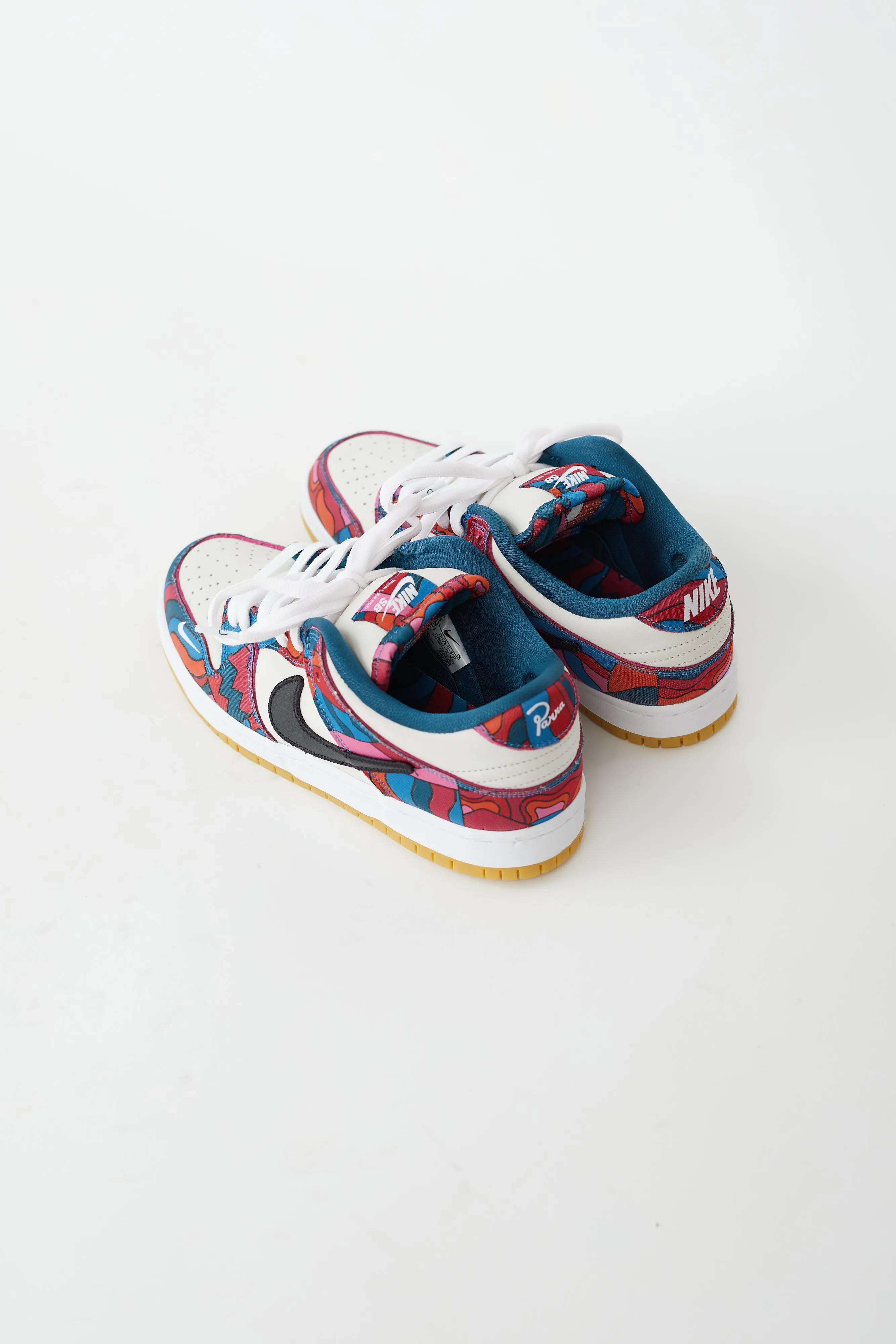 X Parra Summer 2021 White & Multicolor Dunk Low Pro SB Abstract Art Sneaker