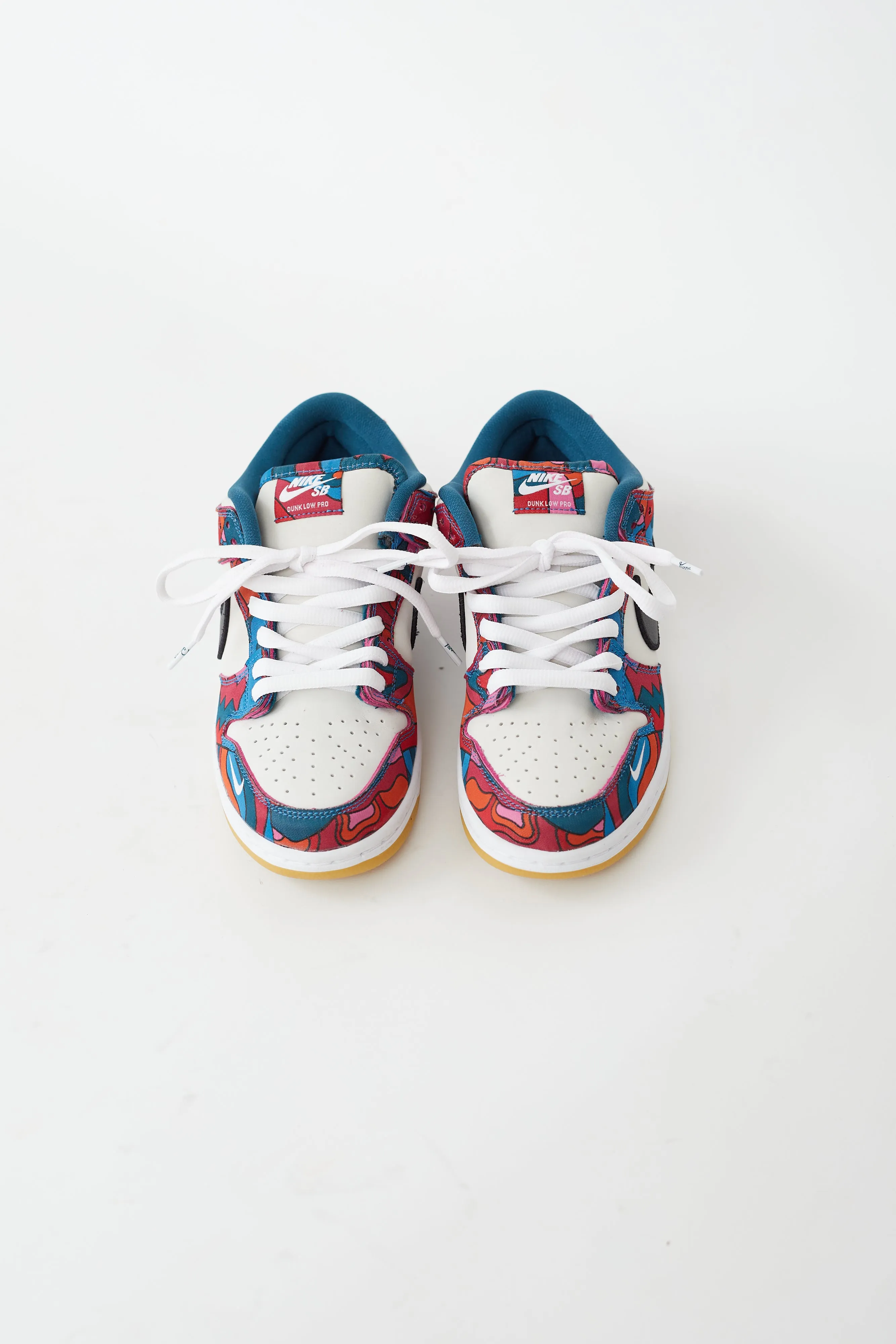 X Parra Summer 2021 White & Multicolor Dunk Low Pro SB Abstract Art Sneaker